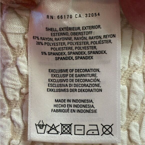 ANTHROPOLOGIE POSTCARD Sleeveless Top Ivory Women’s Size Small - Picture 6 of 6